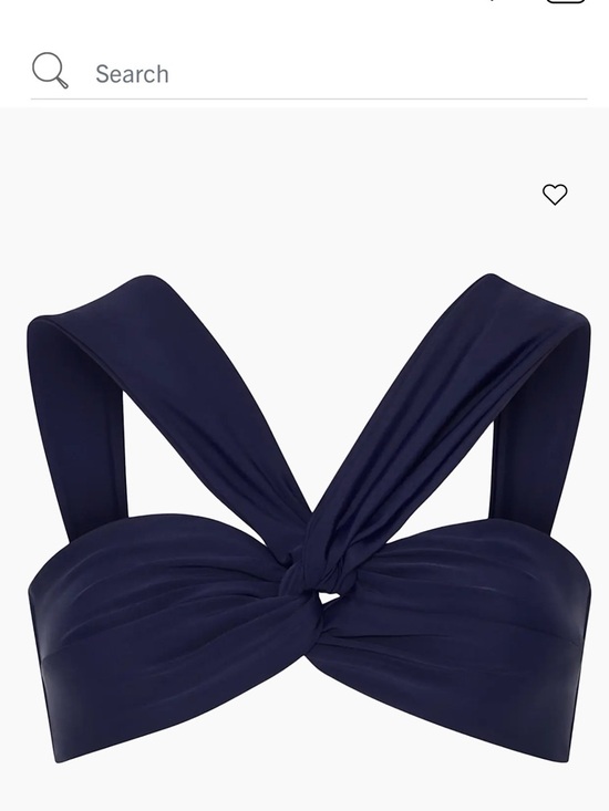 Milly- Olivia Black Twist Bandeau Bikini with Cross Straps - Picture 4 of 11